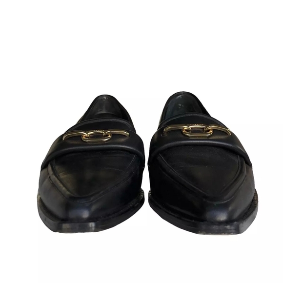 anine bing selma loafer 40 black with gold hardware - Picture 8 of 12